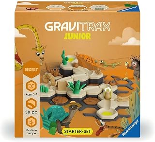 Ravensburger GraviTrax Junior Starter Set - My Desert - 58-Piece Marble Run Game - Fun and Educational Preschool Marble Structure Building - STEM-Friendly, Interactive Learning - Kids Age 3 and Older