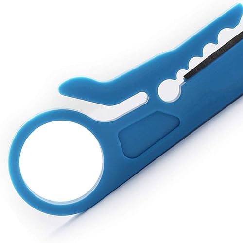 Miniatura 4 de Maxmoral Paquete de 3 mini pelacables portátil, herramienta de crimpado UTP STP, herramienta de perforación de impacto para Keystone Jack RJ45,