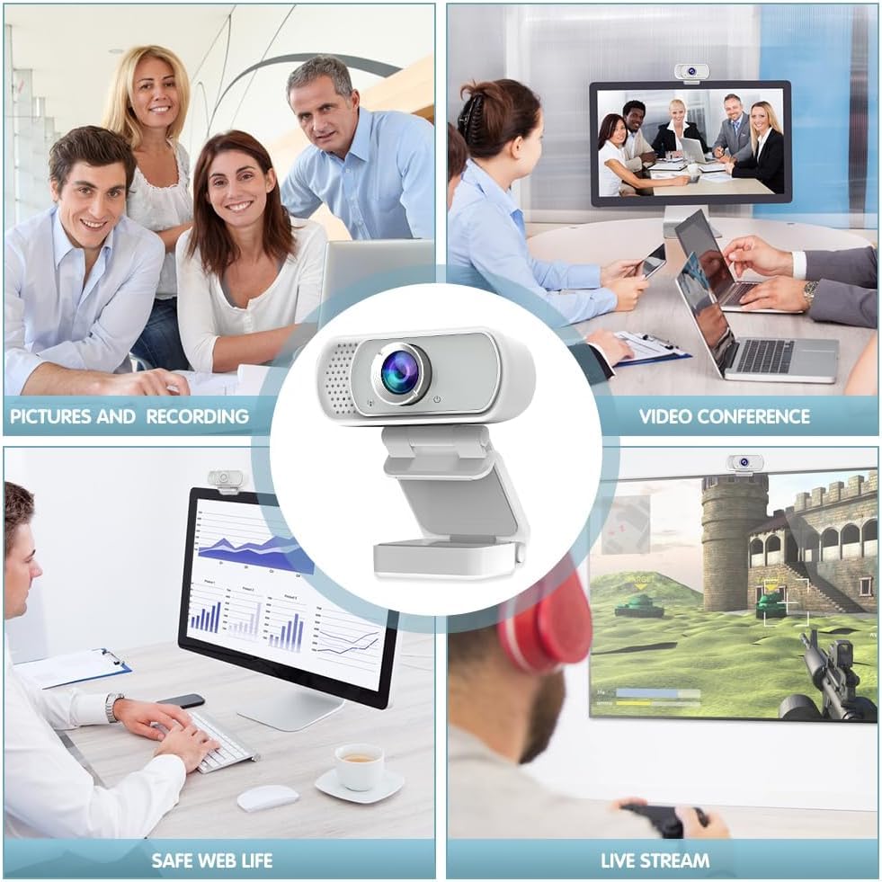 Image of ZIQIAN USB C Webcam 1080P | Live Streaming Web Camera with Stereo Microphone | Desktop or Laptop USB Web cam 110 Degree View Angle | HD for Switch 2,Video Calling, Recording, Conferencing, Gaming