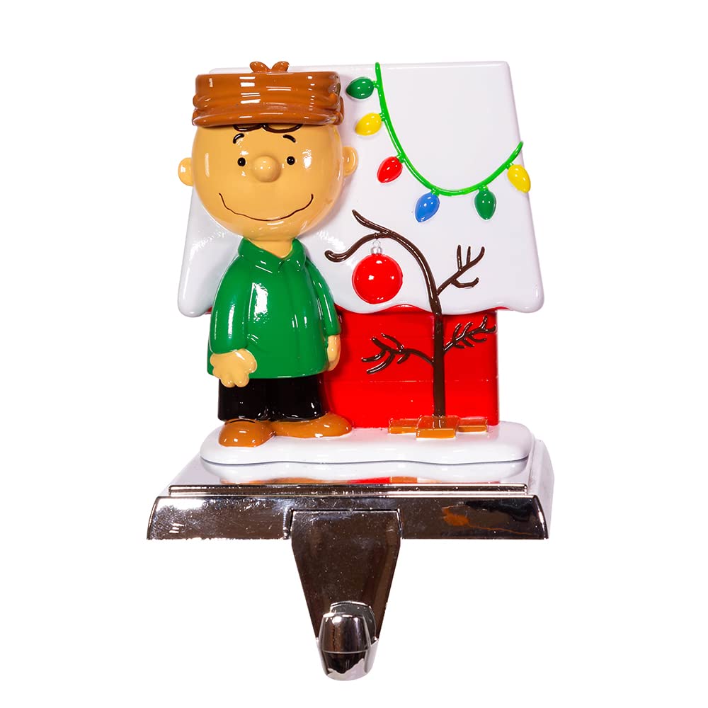 Peanuts Kurt Adler 5-Inch Charlie Brown with Doghouse Stocking Holder