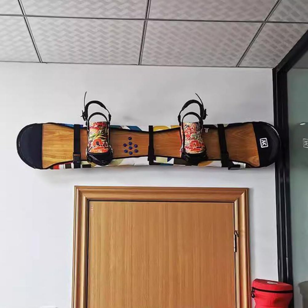 Generisch Stück Snowboard-Wandhalterungen, Metallhaken für die Aufbewahrung in Innenräumen und Garagen, robuste Schwarze Snowboardhalter, 16,5 cm Länge – perfekt zum Organisieren von Snowboards