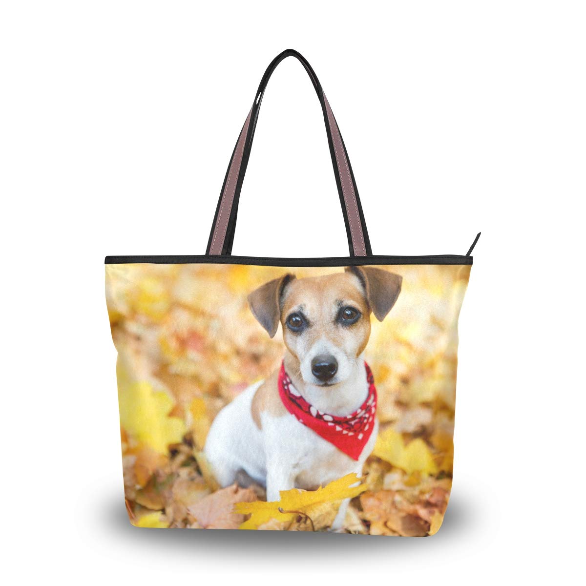 Jack Russell Terrier Shoulder Bags Large Handle Ladies Handbag