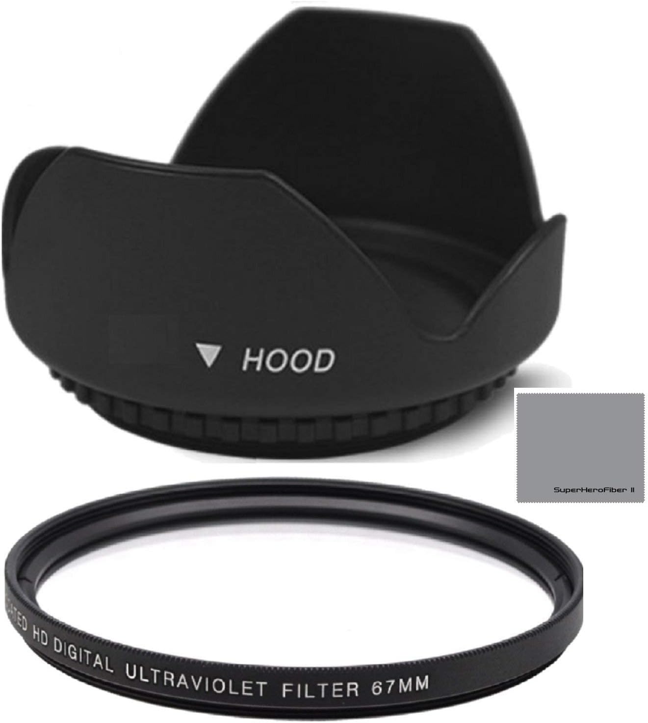 67mm Tulip Flower Lens Hood 67mm Soft Rubber Lens Hood For Select Canon, Nikon, Panasonic, Olympus, Pentax, Sony, Sigma, Tamron SLR