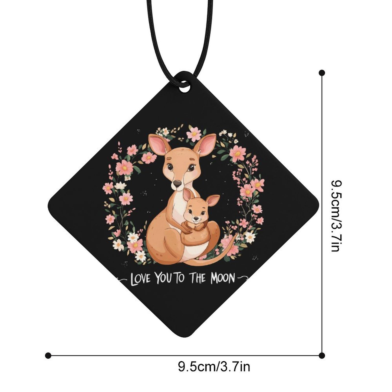 Kangarooes Car Air Freshener Hanging Aromatherapy Tablets for Car Accessories Rhombus