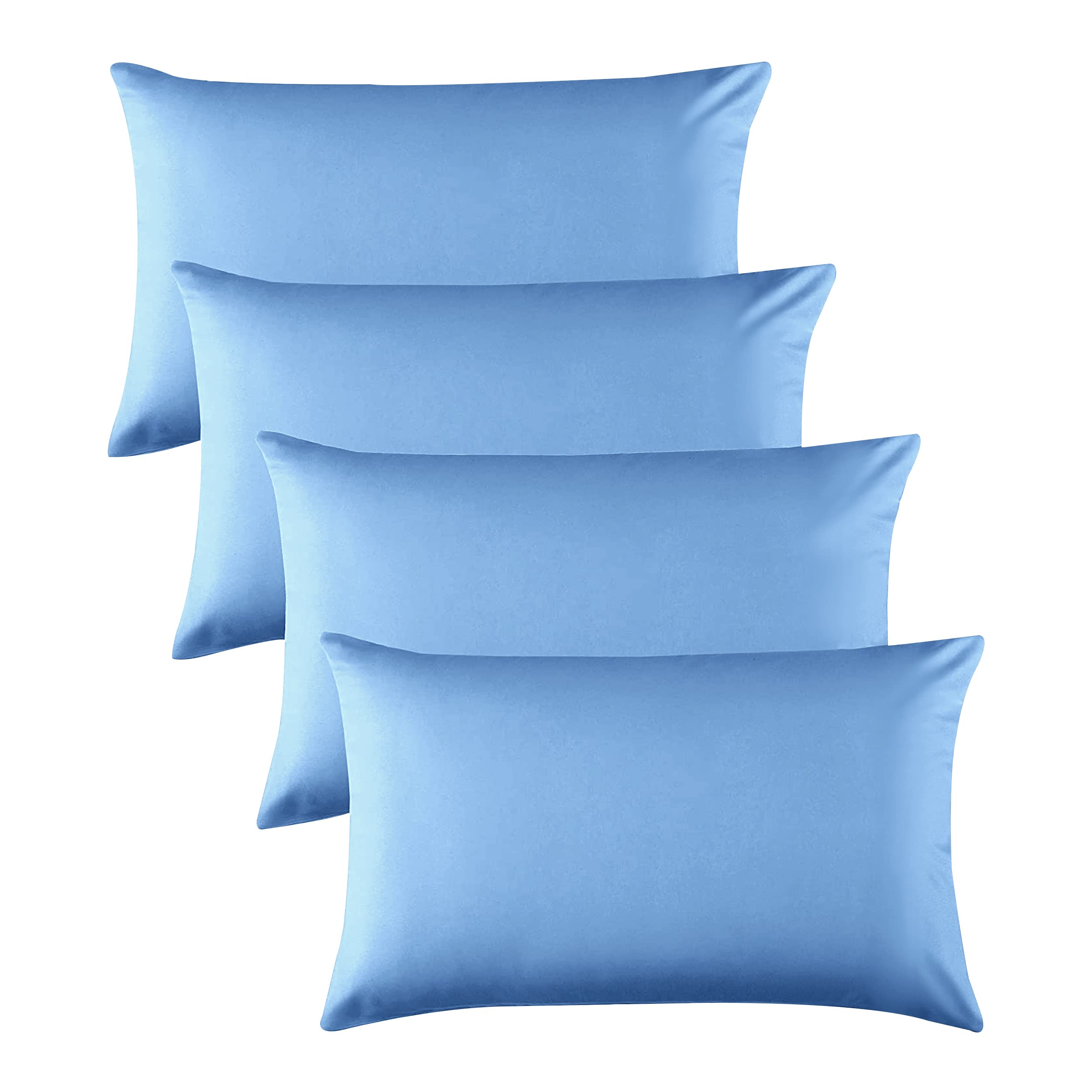 Hafaa Pillow Cases 4 Pack – Easy Care Soft Brushed Microfiber Sky Blue Pillow cases - Wrinkle, Fade, Stain Resistant with Envelope Closure Bed Pillow Covers Protectors, 50x75 cm — image 1