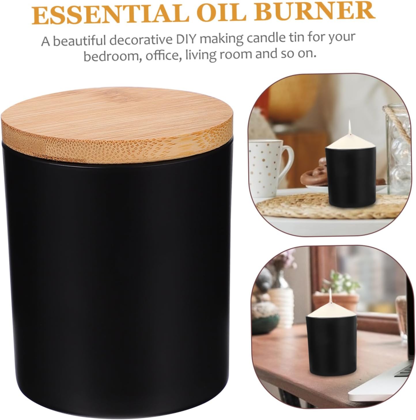 Beatifufu 4sets Glass Candle Jars with Lids for Glass Containers for Home Decor and Giving for Living Room and Bedroom