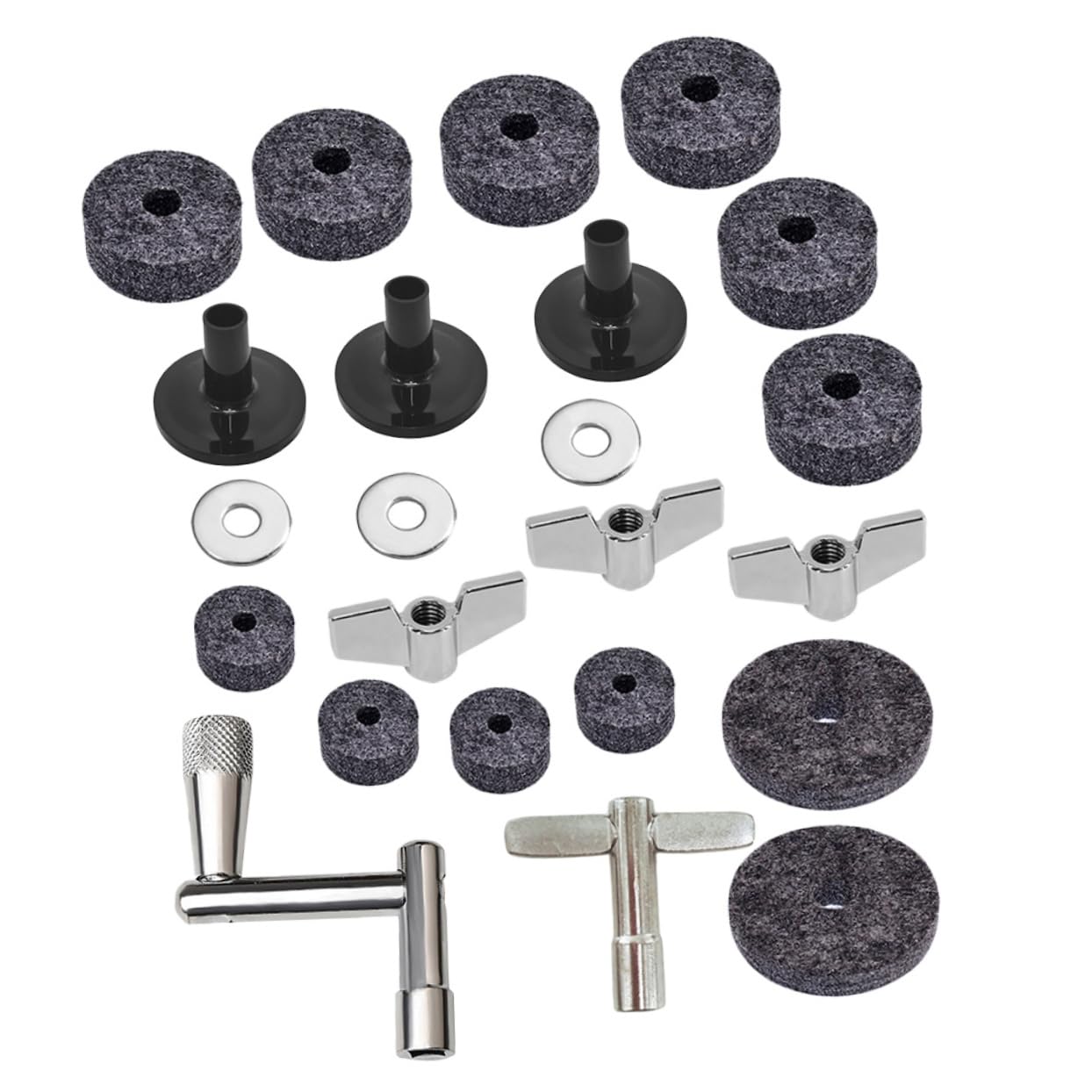 Milisten 1 Set Drum Kit Felt Pad Set Non Slip Drum Kit Accessories for Enhanced Sound Quality and Protection Durable Felt Pads for Easy Replacement