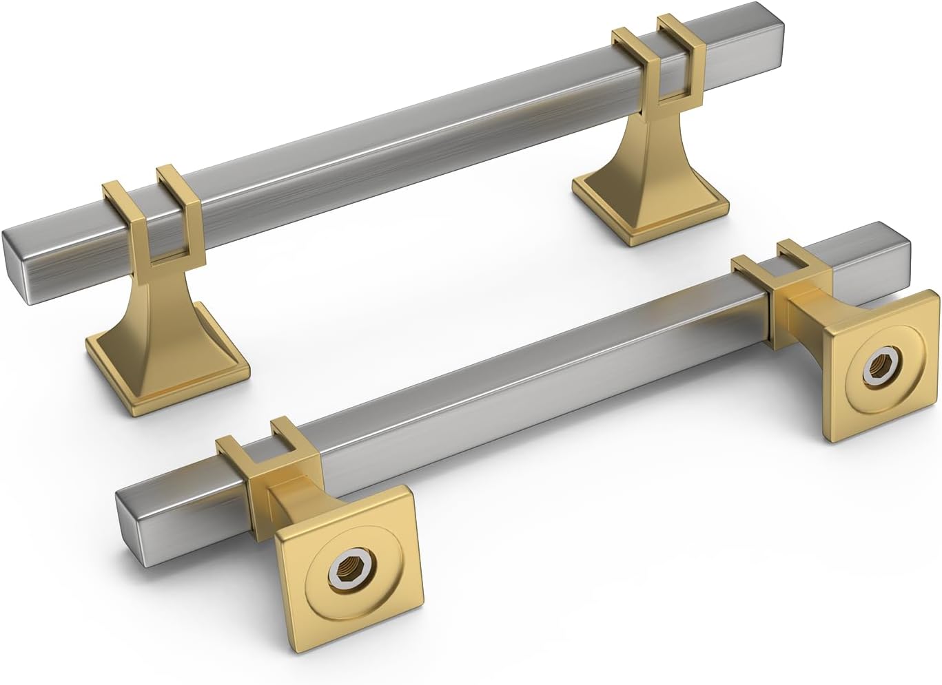 homdiy 10 Pack Pulls Brushed Nickel Drawer Pulls Gold Kitchen