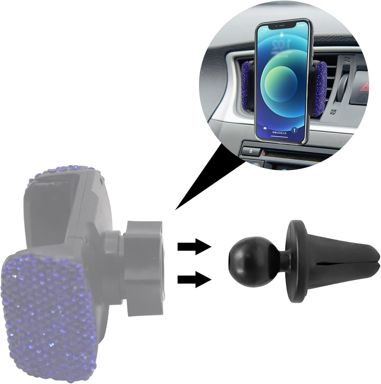 ZHHXYanh 1Pcs 17mm Ball Joint for Car Phone Holder Air Vent