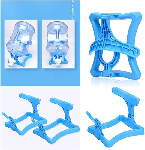 Miniatura 7 de Soporte plegable para jarra de agua de 5 galones, soporte para botella de agua de manantial con válvulas dispensadoras de enfriador de agua, agarres