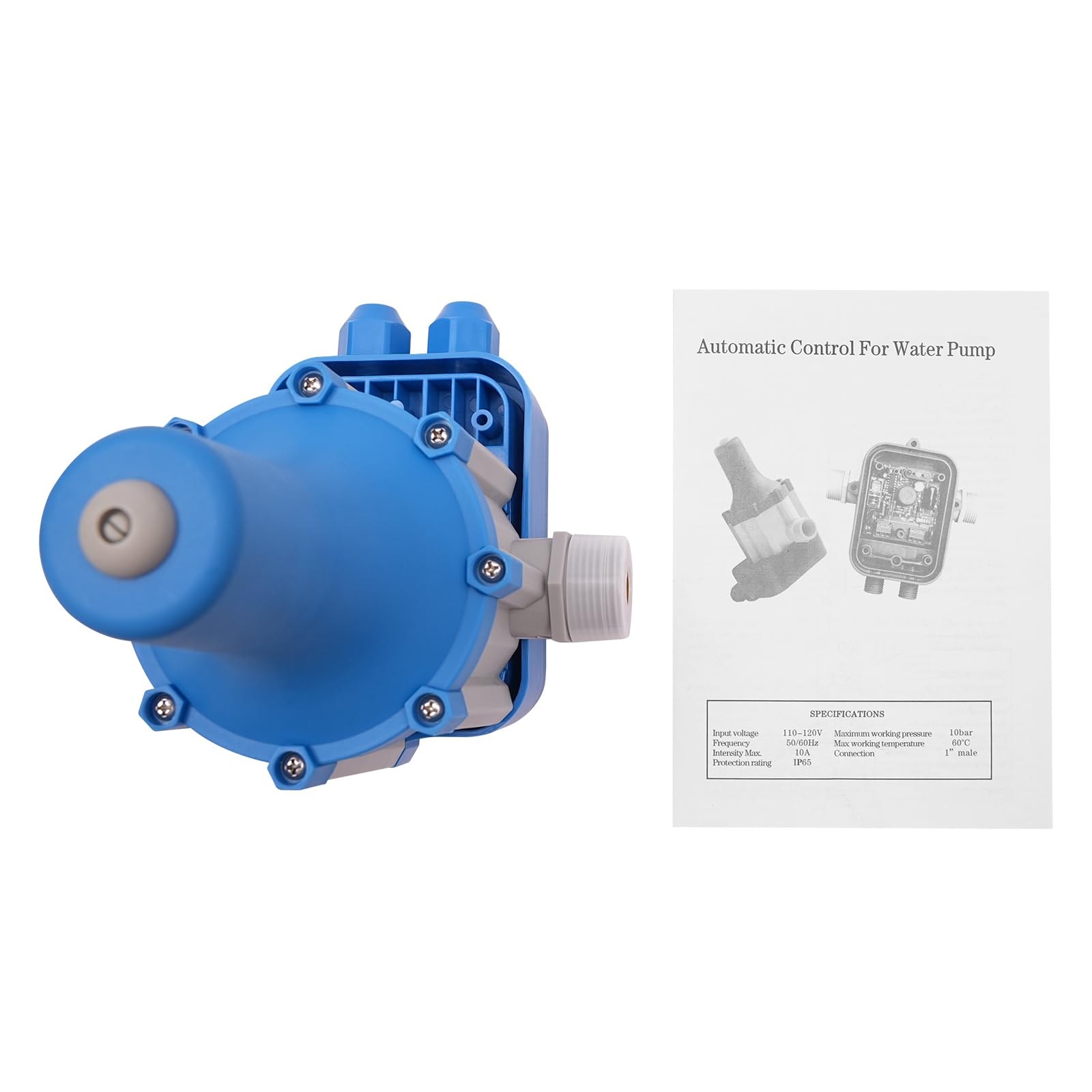 Régulateur de pression automatique de la pompe à eau | Contrôle intelligent pour pompes à eau différentes applications de pompe | IP65 | 110-240 V | Raccord G1" | 1,1 kW | Pression de travail 10 bar