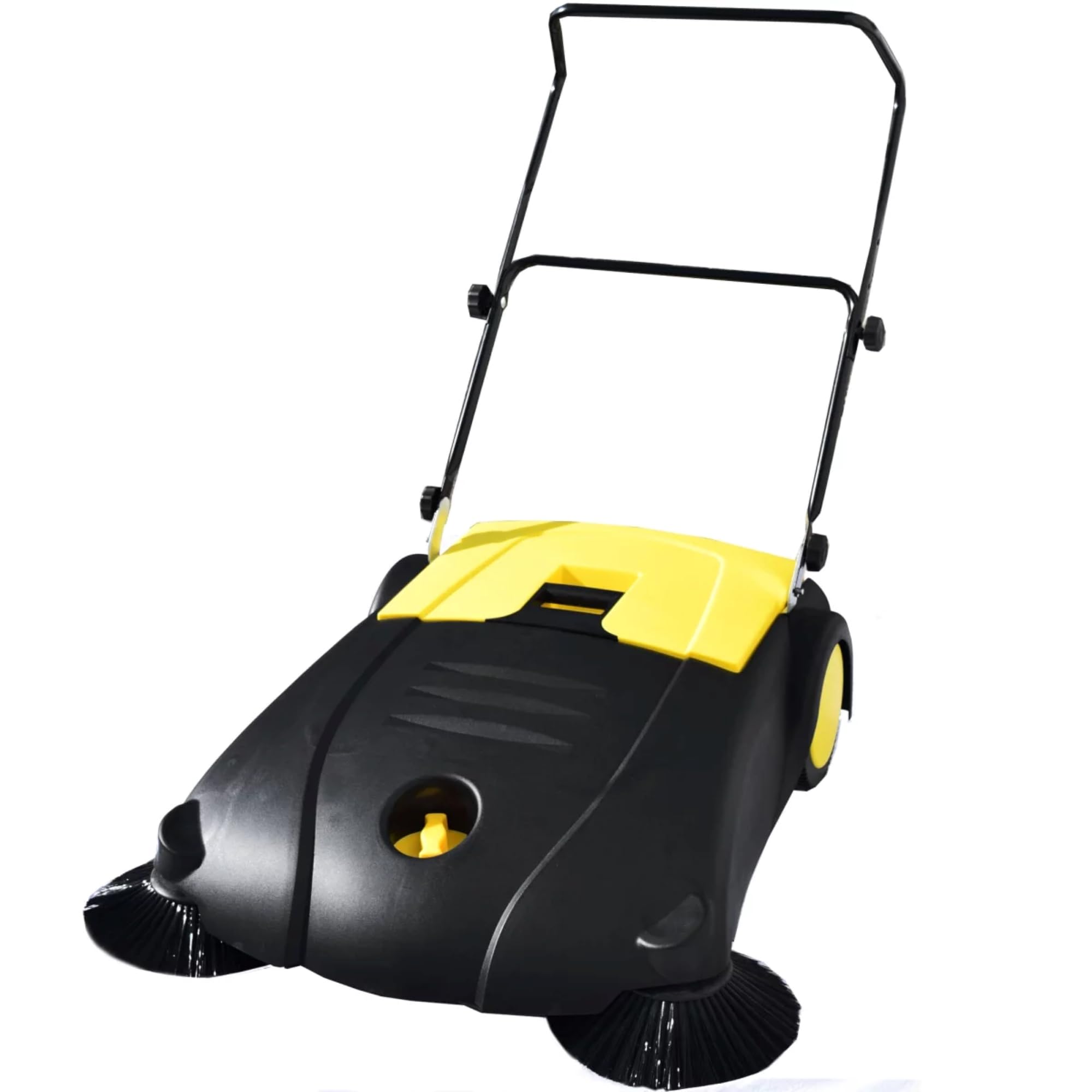 Syntrox Germany Kehrmaschine Headus Breite 80 cm & 2 Kehrbürsten, Gummiriemenantrieb, Effiziente Reinigung, Schmutzbehälter 40 l, Hochwertiges Kunststoffgehäuse