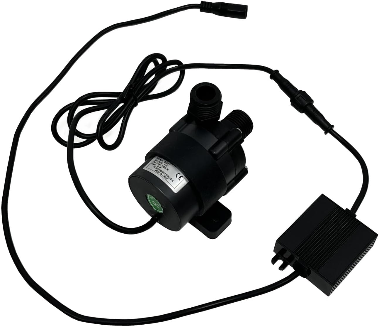 SHYSKY DC45E-2490S 24VDC Micro Brushless DC Water Pump 40W 9m 29ft Lift 1350LPH (356 GPH) threaded ports Low Noise For Water Circulation Pressurization Cooling sys, Submersible, IP68 Waterproof