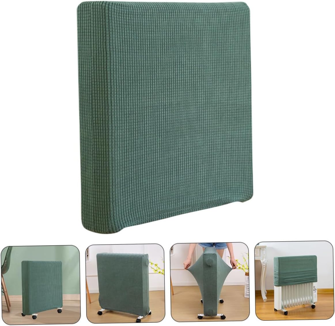 Mikikit 4pcs Heater Cover Washable Indoor Radiator Shield for Home Use Matcha for Offices Cafes and Seasonal Decor