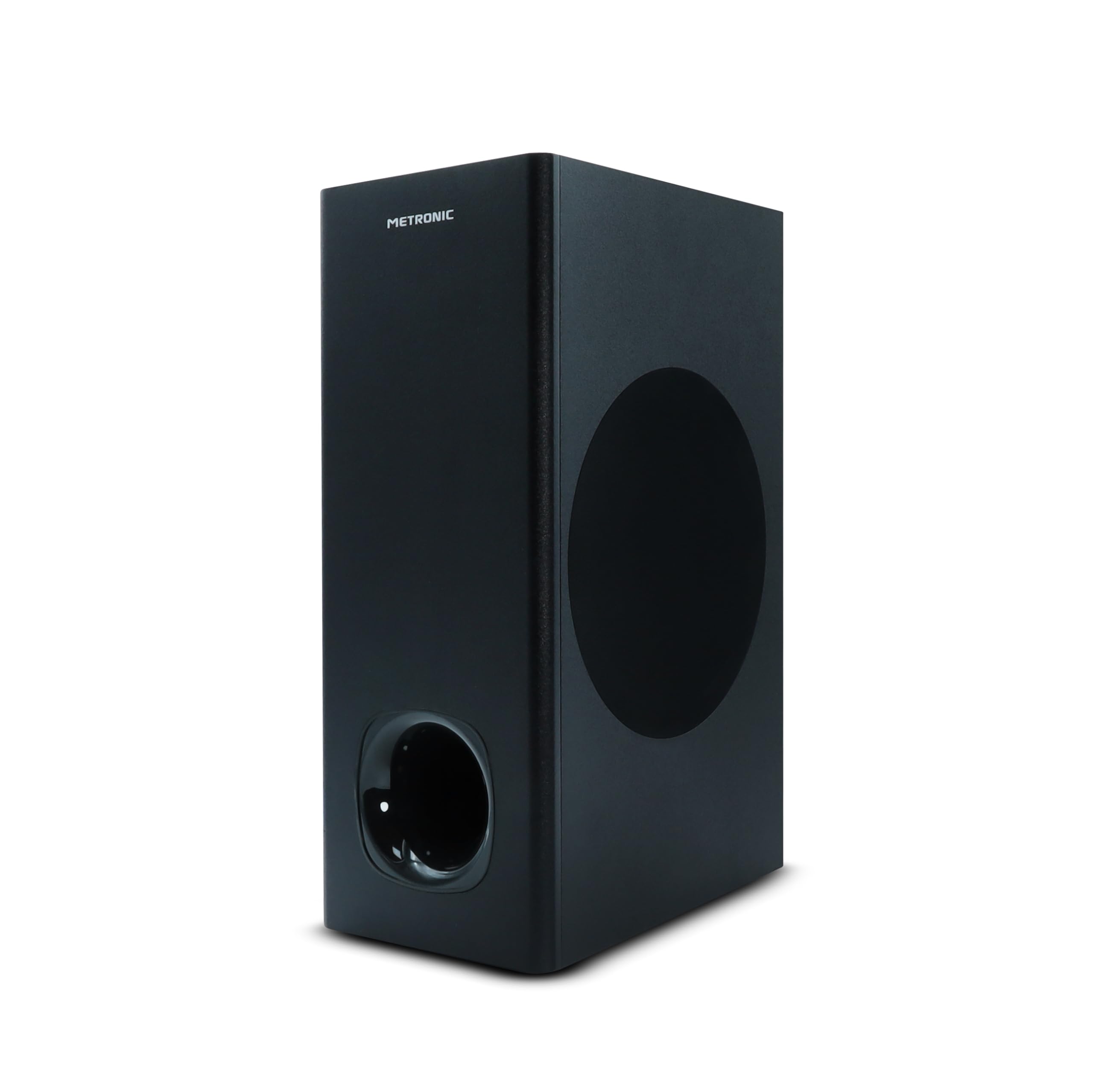Metronic 477592 - Barra de Sonido Bluetooth v5.3 con subwoofer con Cable, para PC o TV, 180W, Estereo 2.1, Tomas Audio TV, USB, AUX, óptica, Montaje Mural, Mando a Distancia