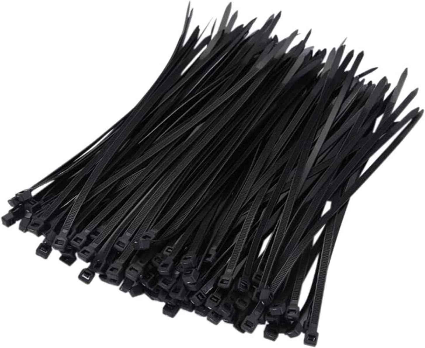 Cable Zip Ties, 100Pack Cable Zip Ties Heavy Duty 10 Inch, Premium Plastic Wire Ties with 50 Pounds Tensile Strength, Self-Locking Black Nylon Tie Wraps for Indoor and Outdoor (Black 100pcs)