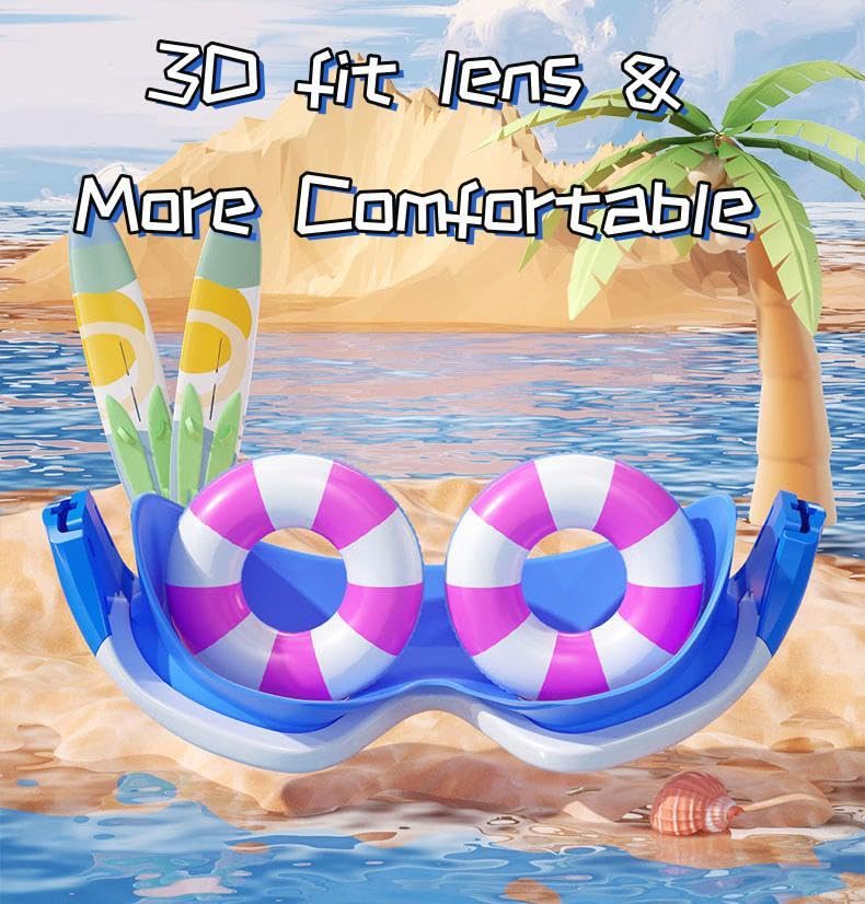 SIMAKARA SIMAKRA Swimming Goggles Kids 4-16 years, Girls and Boys Swimming Goggles for Children Wide Vision Anti Fog - Image 4