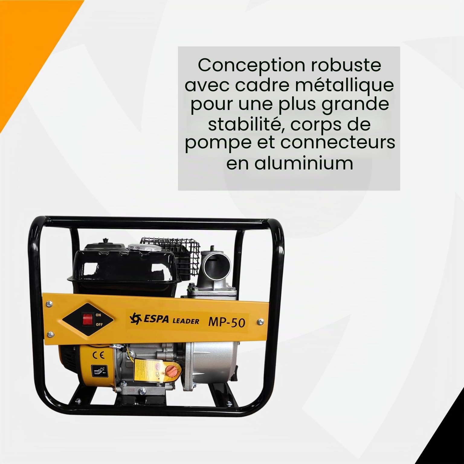 ESPA Leader Motopompe MP-50 Pompe d'eau et d'irrigation, débit maximum 32 000 l/h