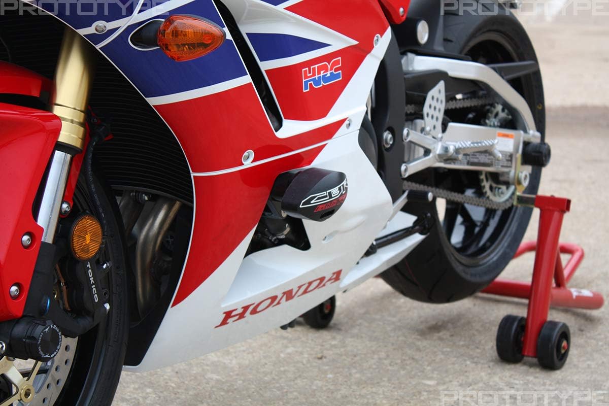 T-Rex Racing No Cut Frame Sliders Compatible with Honda 2013-2021 CBR600RR -Black