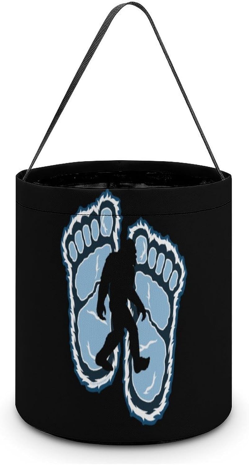 Bigfoot Footprint Sasquatch Candy Bag Halloween Treat Goody Bags Party Basket Handbag Holiday Decor