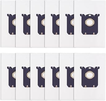 Replacement S Bags for Electrolux S-Bag Classic Vacuum EL200F EL200F EL4100 EL4200 EL6985 EL7000 EL8500 - Durable Vacuum Dust Bag 12 Pack