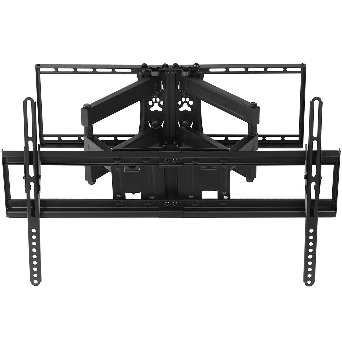 Shopall Mounts Plasma LCD Flat Screen Tv Articulating Full Motion Dual Arm Wall Mount Bracket for 37-70" Displays up to 165lbs with 10' High Speed Hdmi Cable with Ethernet Fits up to 24" Studs