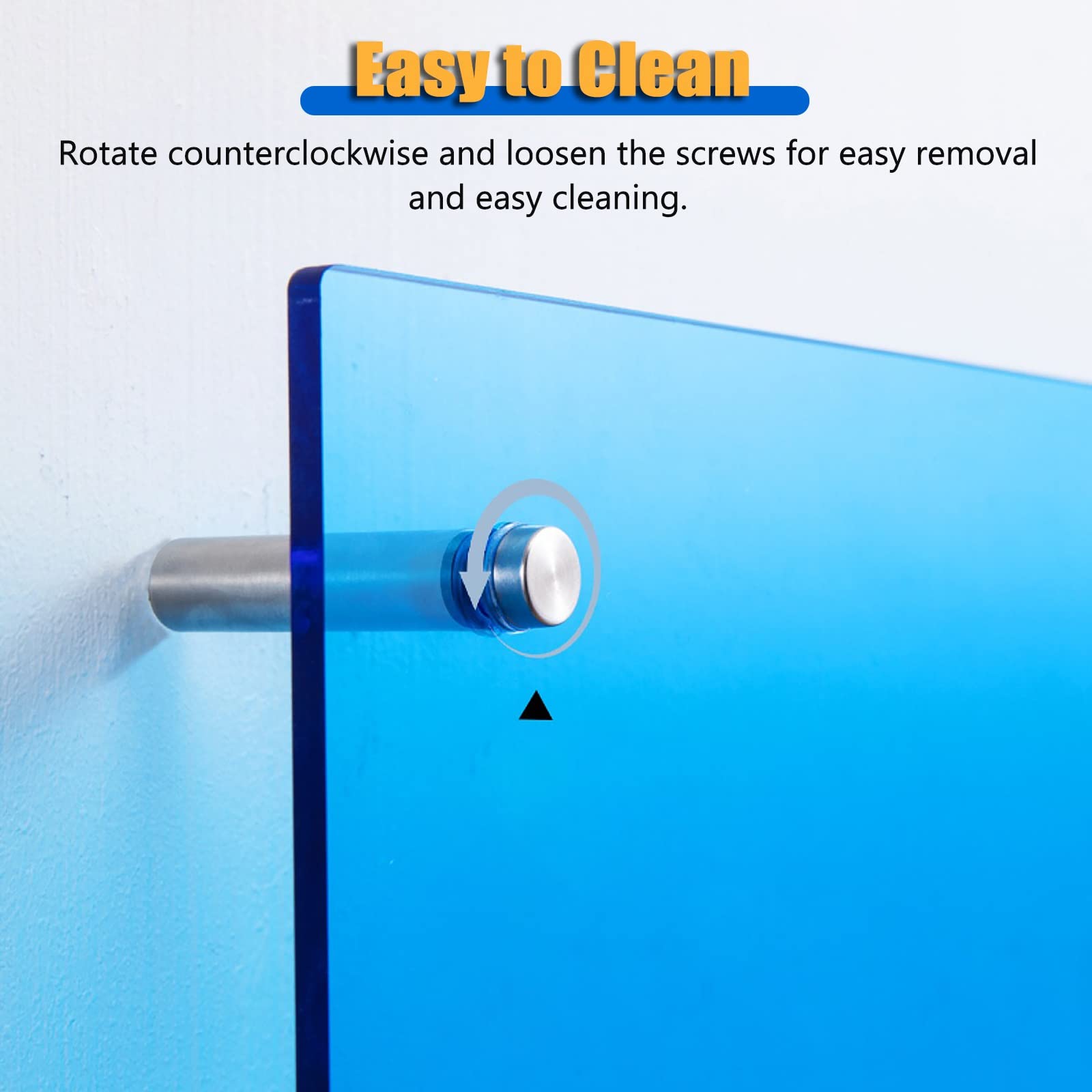 SAeWare Revistero acrílico para colgar en la pared, para folletos, literatura, periódicos, vestíbulo, biblioteca, recepción, transparente, 120 x 15 x 5 cm, azul, 100 x 15 x 5 cm
