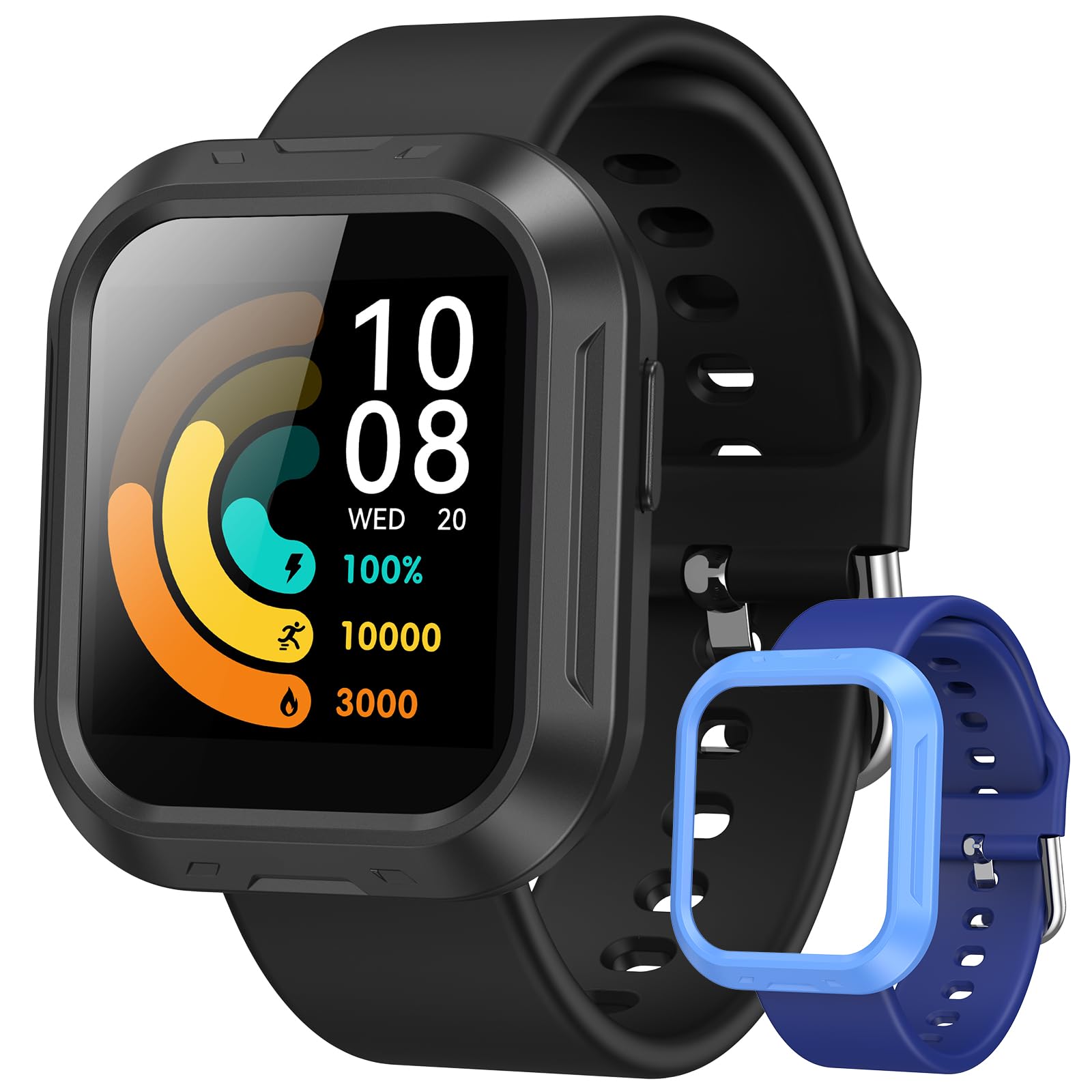 Parsonver Kids Smart Watch, inch Boys Girls Teens Fitness Activity  Habit Tracker with Pedometer, 20 Sport Modes, Heart Rate, Sleep Monitor,  IP68