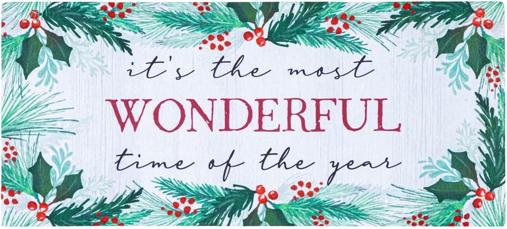 Evergreen Flag Ho Ho Ho Textured Sassafras Switch Mat | Interchangeable Entrance Doormat for Indoor and Outdoor | 22-inches x 10-inches | Non-Slip Backing | Low Profile | Home Décor