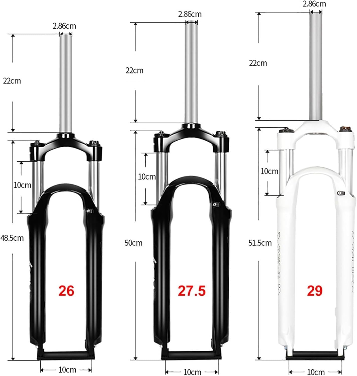 Rower górski amortyzowany pneumatycznie widelec MTB 26 27,5 29" ramię ze stopu magnezu downhill rower skok sprężynowy 100 mm 1.29" A, 27,5