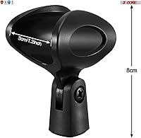Vista 5 de 5 Core Soporte de clip de micrófono para soporte de micrófono universal ajustable con adaptador de tornillo macho de 5/8 pulgadas a 3/8 pulgadas