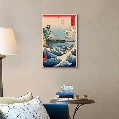 Miniatura 2 de SYSMYXGS Ando Hiroshige - Kits de pintura acrílica fácil por números para adultos, principiantes, pintura acrílica con pinceles sobre lienzo al