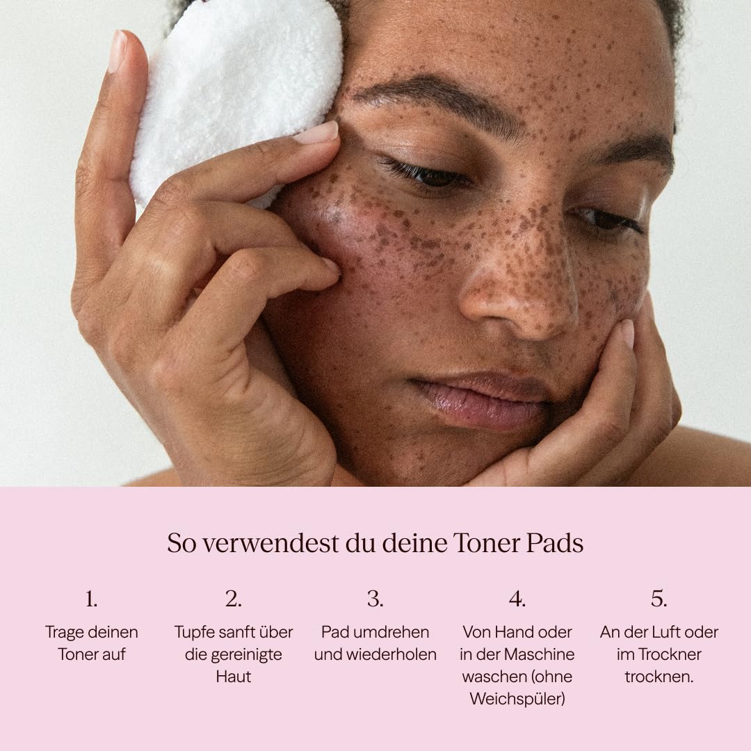 Waschies Toner Pads – 5er-Set Weiß – waschbar, wiederverwendbar & nachhaltig - sanft & hypoallergen - geeignet für alle Hauttypen – Alternative zu Einweg-Wattepads