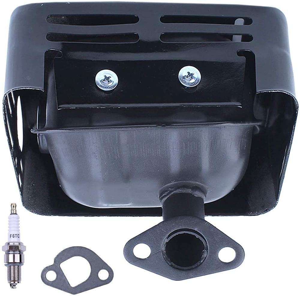 BAIJAC Conjunto de Escape de silenciador con Tubo de Escape for Honda GX160 GX200 5. 5HP 6.5hp Motor Reemplace 18300 -ZE1-900 Herramientas eléctricas de jardín