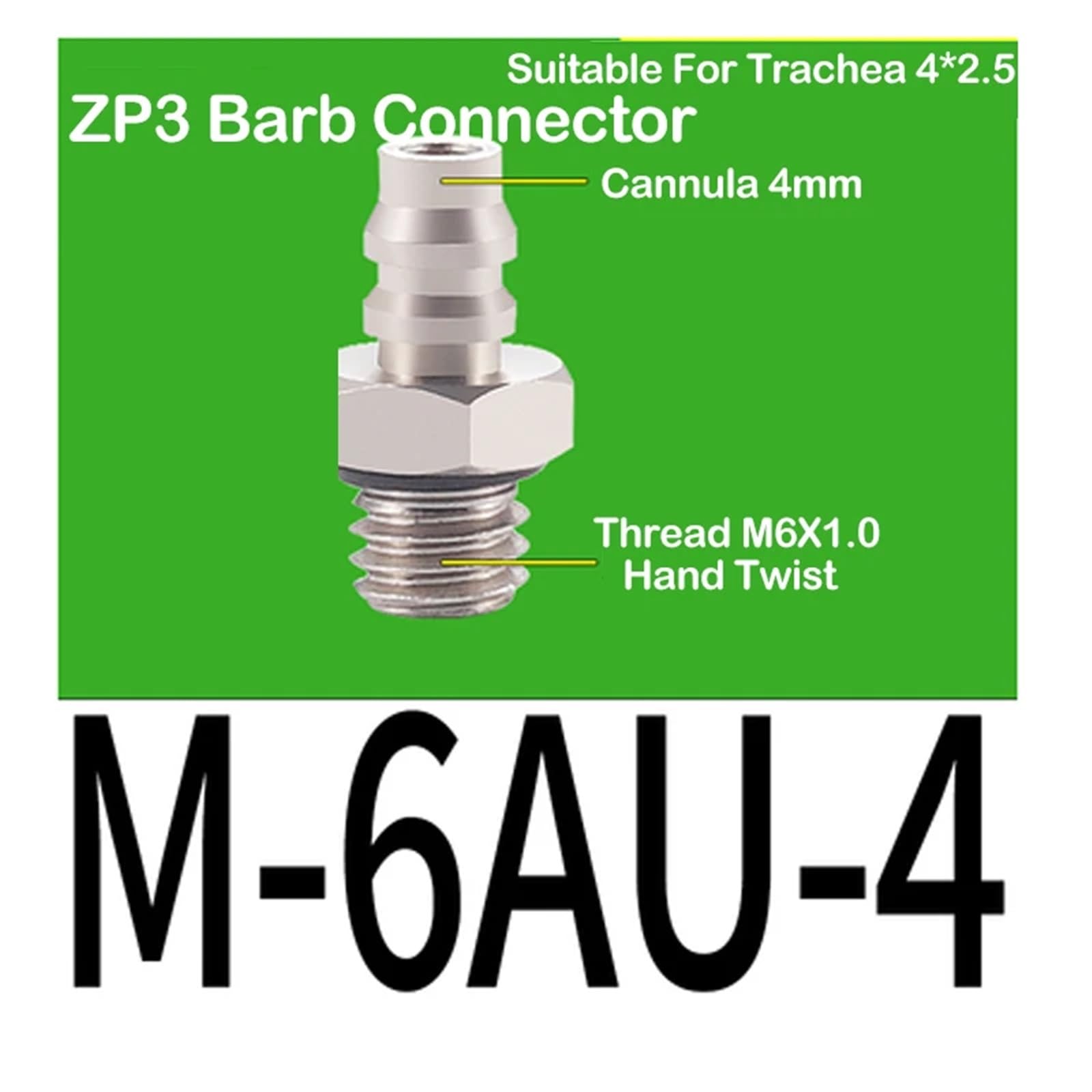 Pneumatic Joints Quick-Screw Joints Barb Joints M-3/4/5/6AU/AUL-3/4/6 Hand-Tightening 30Pcs(M-6AU-4 30PCS)