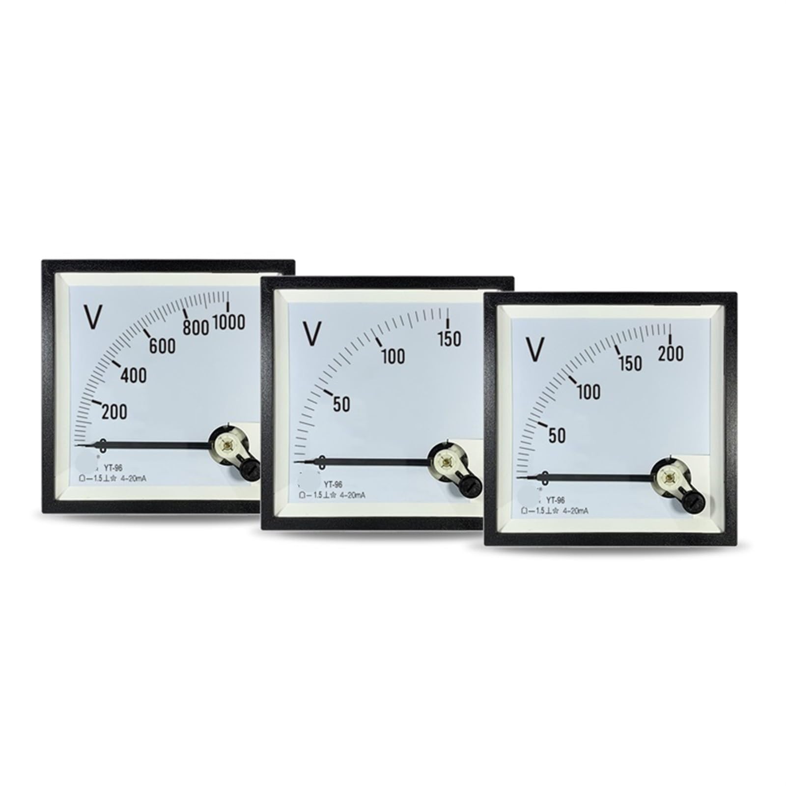 CP96 4-20mA Input Analog Voltmeter 250v 300v 450v 500v 1000v Pointer Transmitter 1Pcs(DC 30V 4-20mA)