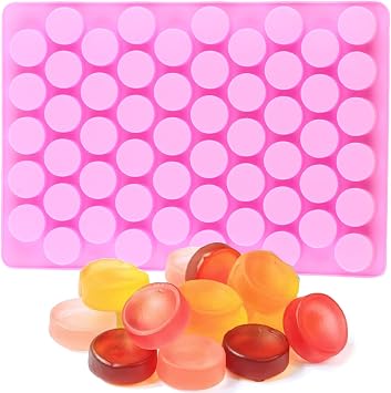 55 Cavity Mini Cylinder Round Silicone Candy Molds
