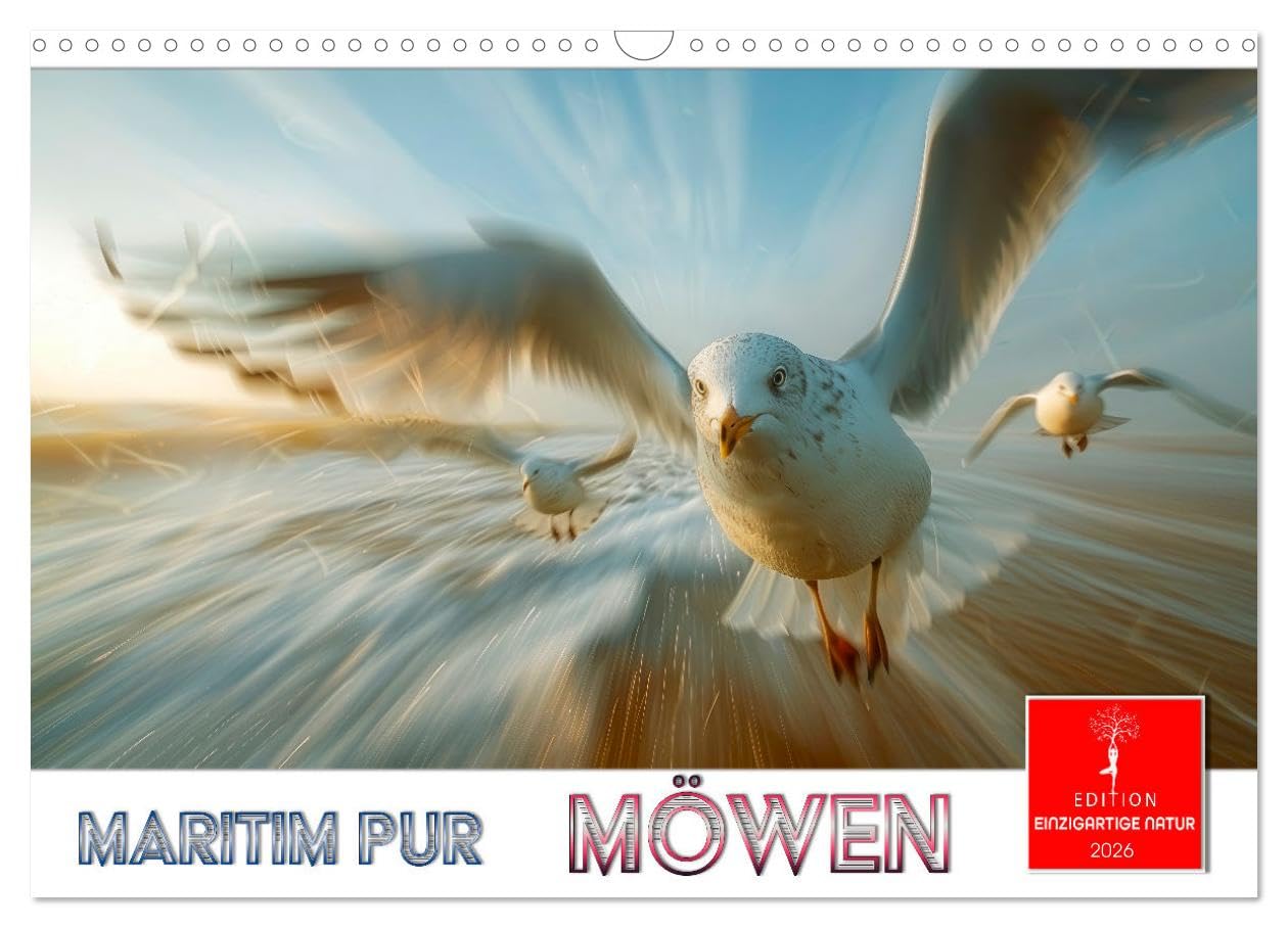 Pure Maritime - Seagulls UK-Version (Wall Calendar 2026 DIN A3 Landscape), CALVENDO 12 Month Wall Calendar