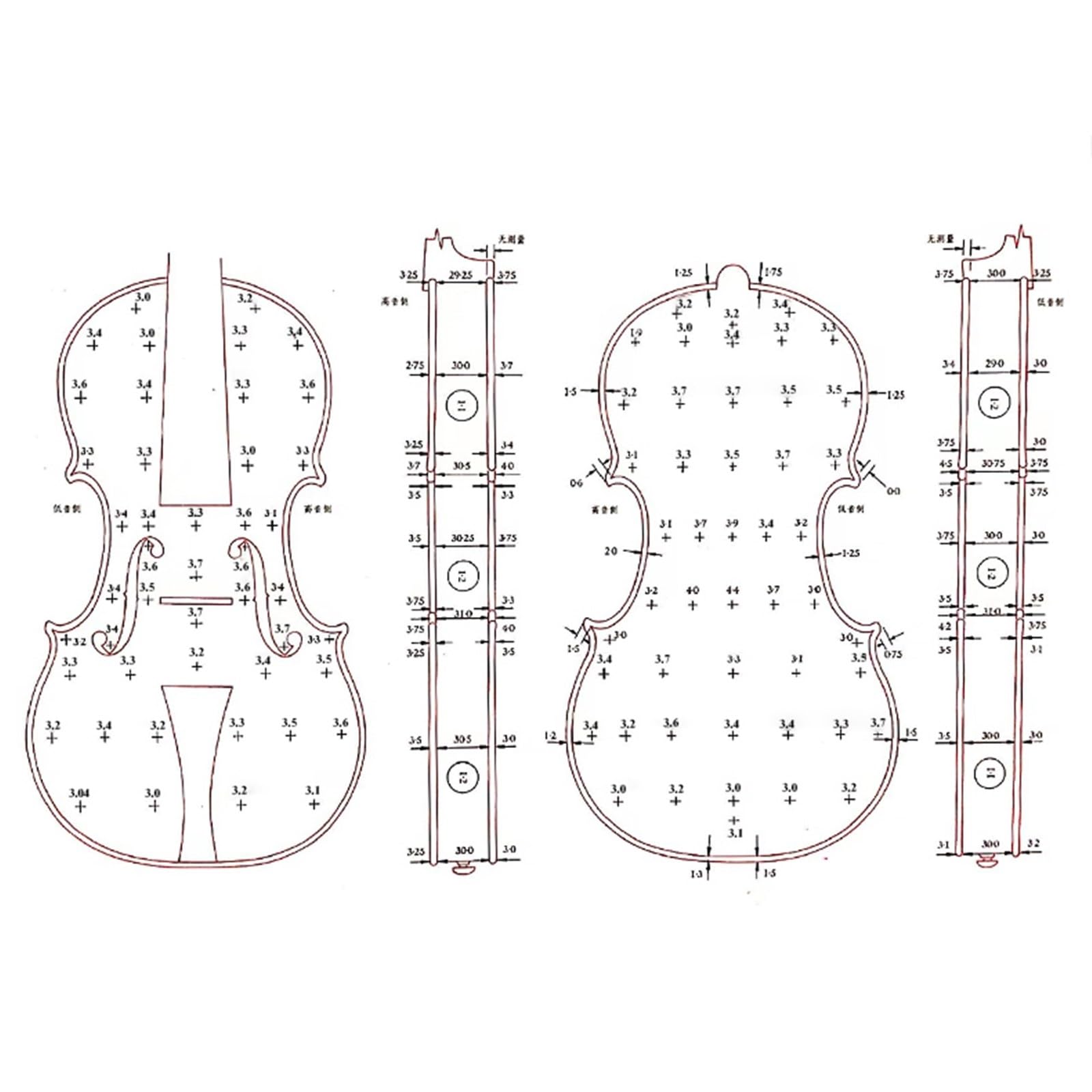 Violino Set Violino Manuale Entry-level Per Principianti Nell'esame Di Classificazione Del Violino In Legno Massello(1/4)