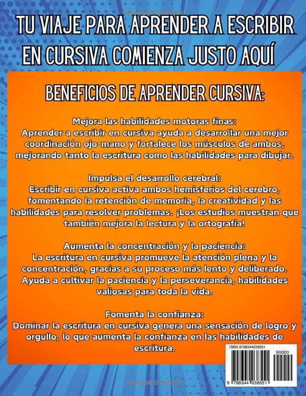 Mi Primer Libro en Cursiva (My First Cursive Handwriting Workbook in Spanish): Cuaderno Principiante en Cursiva para Aprender Letras, Palabras y ... Spanish) (Handwriting Letter Tracing Books) - Image 2