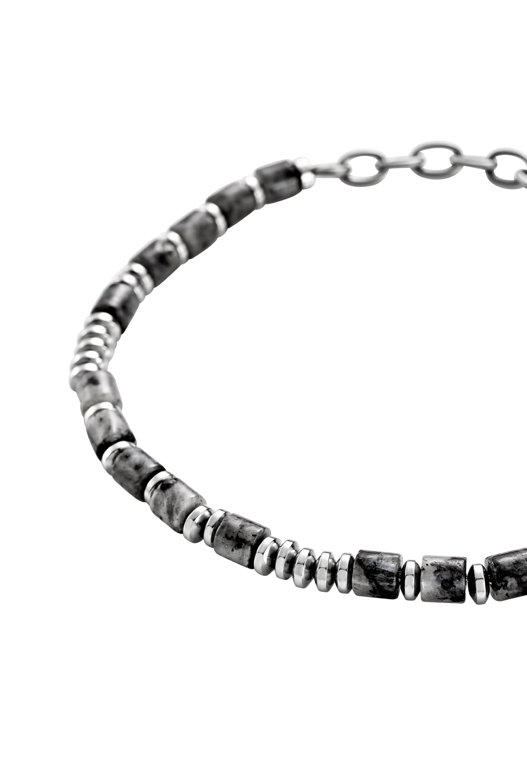 Breil, Bracciale Uomo in Acciaio, Perle Naturali | Collezione ROCK HARD, Bracciale, Dimensione 22 , Gioiello idee regalo uomo