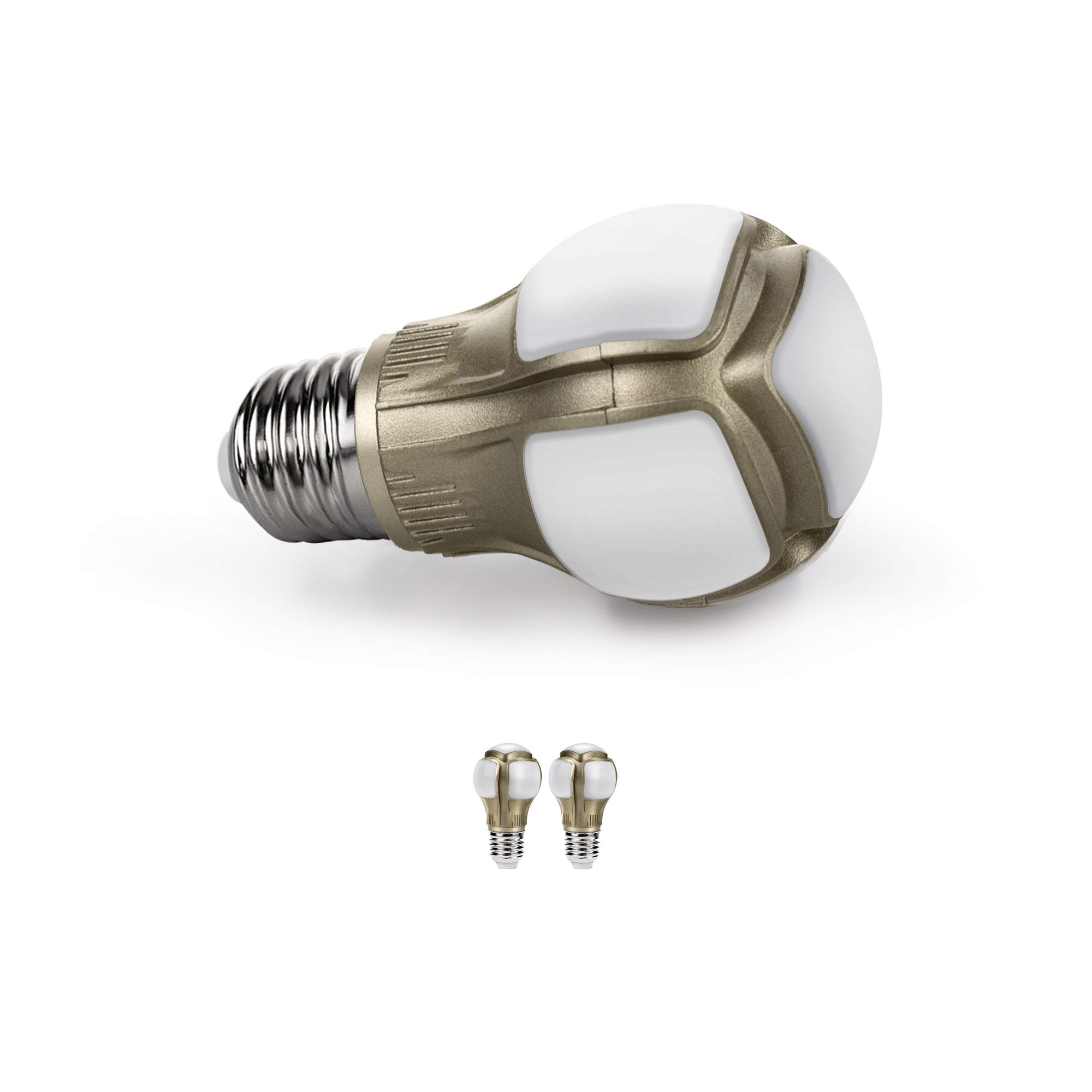 Mirrorstone+ Pack of 2 E27 9W LED Globe Bulb 810 Lumens Eco-Saver, 25,000 Hour Lifespan, 360 Degree Beam Angle, Warm White 3000K Cool White 6000K