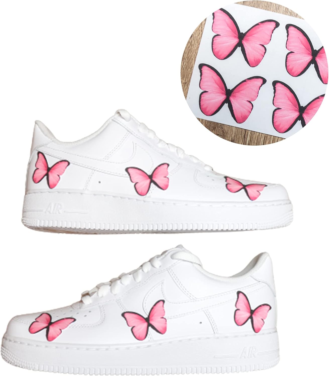Butterfly Heat Transfer Decal Stickers for Custom Shoes