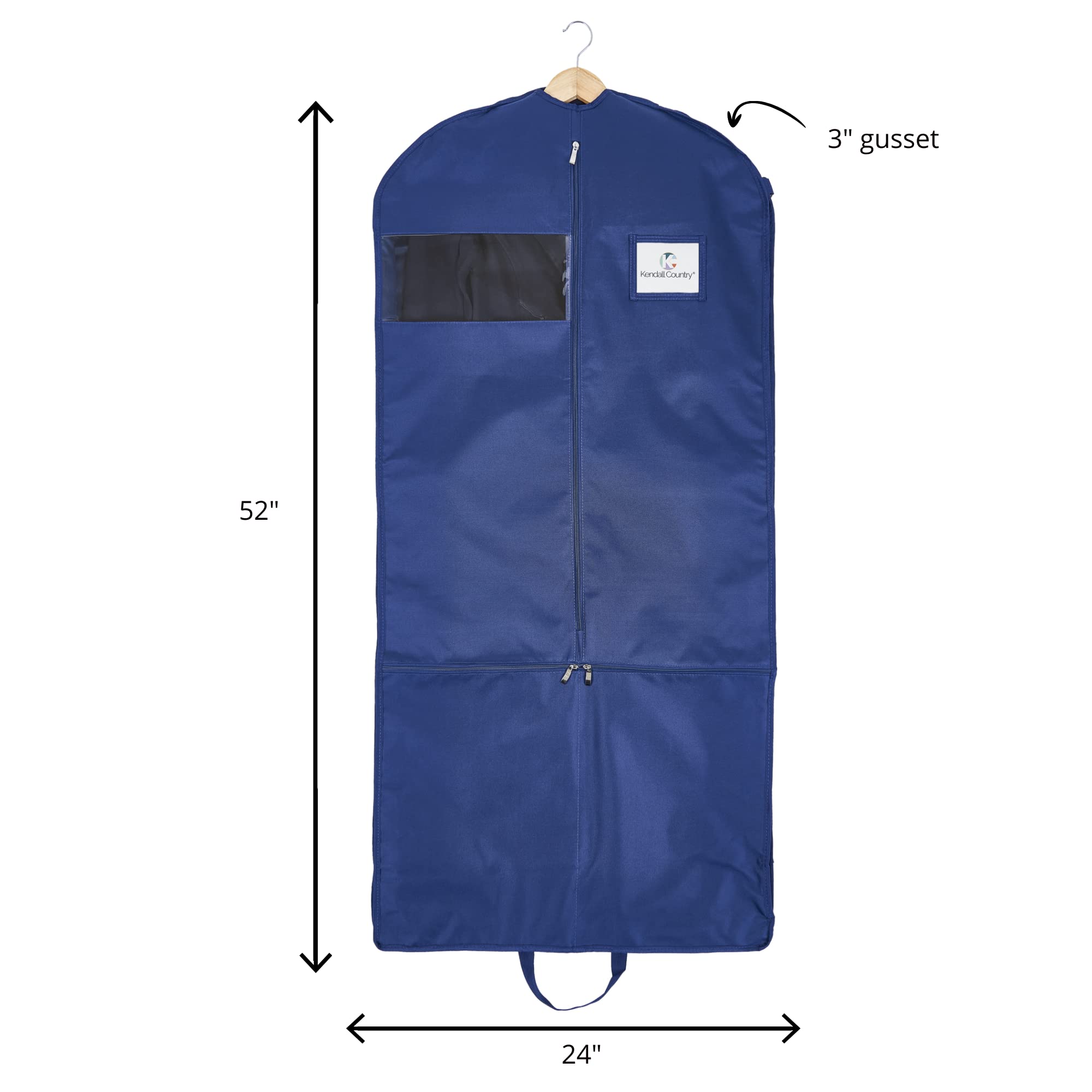 Wodoszczelna wisząca torba na ubrania 132 cm, torba na ubrania z klinem, 4 kieszenie i boczny zamek błyskawiczny na kostiumy taneczne, sport, łyżwiarstwo, teatr, konkursy piękności i nie tylko od Kendall Country (Środkowa noc)