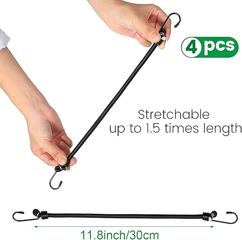 Miniatura 5 de Bandeja de comedero de pájaros para balcón, plataforma compacta de 7 x 7 x 2 pulgadas, bandeja de semillas de pájaros con 4 cuerdas elásticas fijas