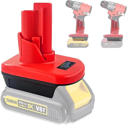 Adaptador de batería DM20M12 para batería de litio Dewalt 18-20v y Milwaukee M18 18v, convertir a batería de litio Milwaukee M12 de 12 V, convertir