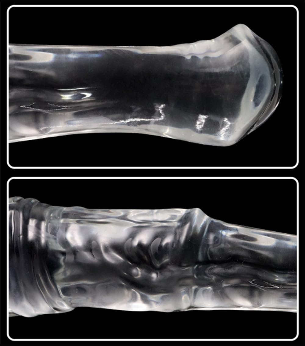 Gode ​​anal en silicone, grand gode cheval, 4 tailles, énorme gode animal avec ventouse, pénis animal doux, point G, prostate, jouet sexuel for femme(L)