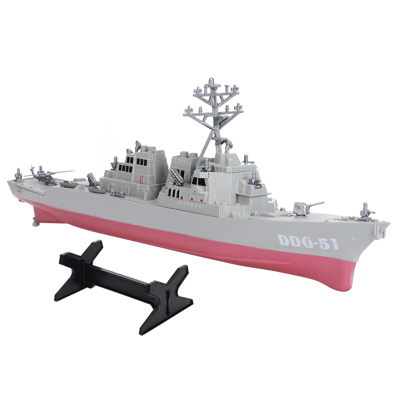 SUPVOX Jouet Poisson en Plastique Modèle de Bateau de Guerre pour Garçon et Filles Garçons, Présent d'anniversaire et Décoration de Chambre Apparence de Navire de Guerre Créative