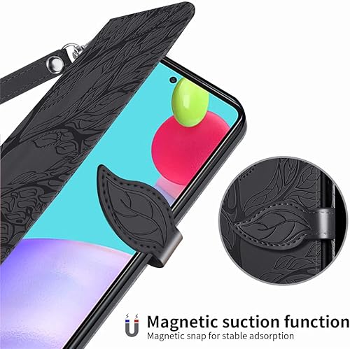 Miniatura 4 de Funda para Samsung Galaxy A52, Samsung A52 5G  A52 4G  A52s 5G Funda tipo cartera, MEUPZZK en relieve de piel sintética de alta calidad atril