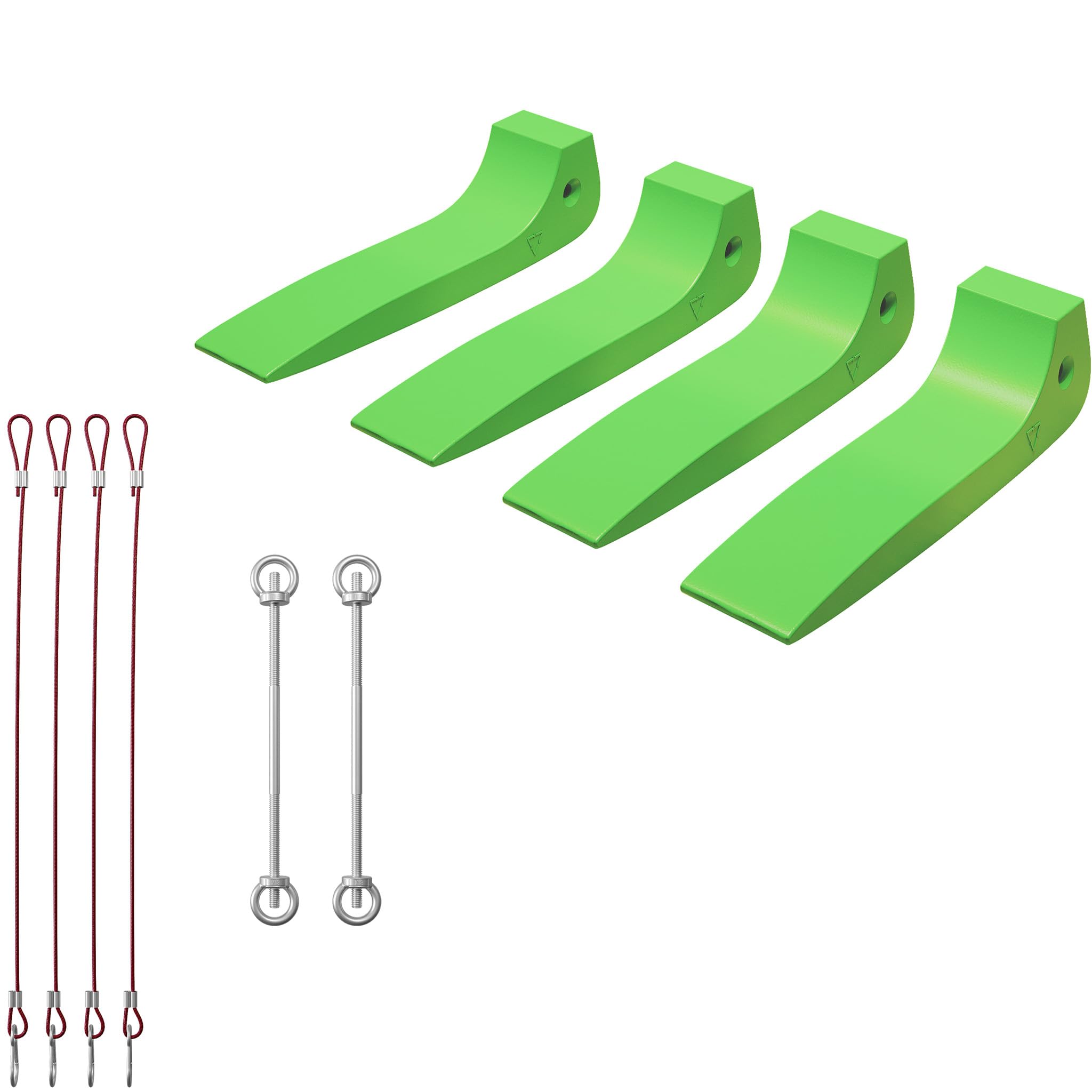 Wiltec Gleitkeile 4er Set, Ladehilfe für Abschleppdienst bis 1814 kg pro Keil, Auffahrkeile aus HDPE, perfekt für Abschleppwagen, Autotransporter, Verladerampe